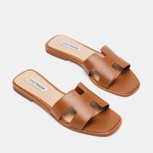 Steve Madden Haydn sandals in cognac leather size 9. Brand new.